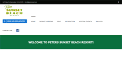 Desktop Screenshot of petersresort.com